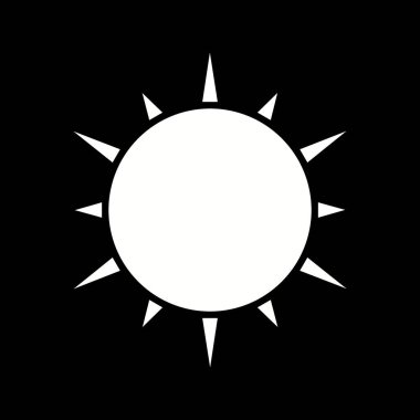 Güzel Güneş Kabartma Vektörü Simgesi