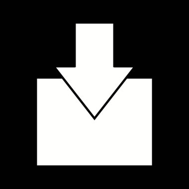 Güzel İndirme Kabartma Vektörü Simgesi