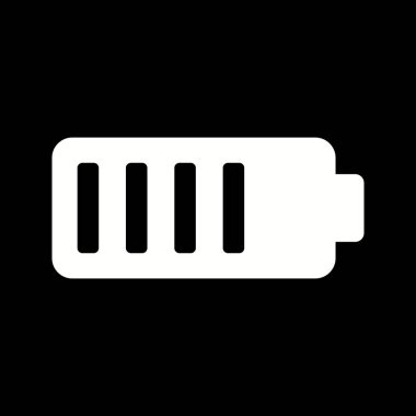 Güzel Mobil Batarya Glyph Vektör Simgesi