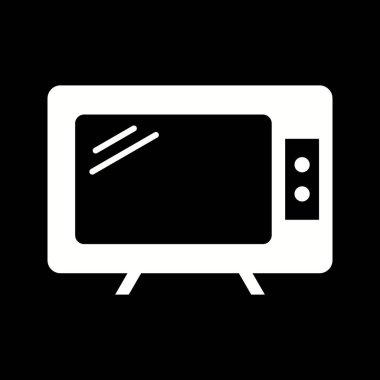 Güzel Televizyon Kabartma Vektörü Simgesi