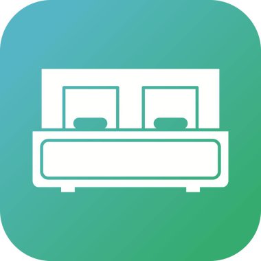 Güzel Yatak Kabartma Vektörü Simgesi