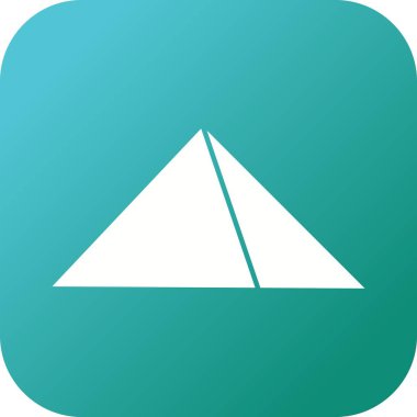 Beautiful pyramid Glyph Vector Icon