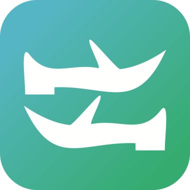 Güzel Arapça Ayakkabılar Kabartma Vektör Simgesi