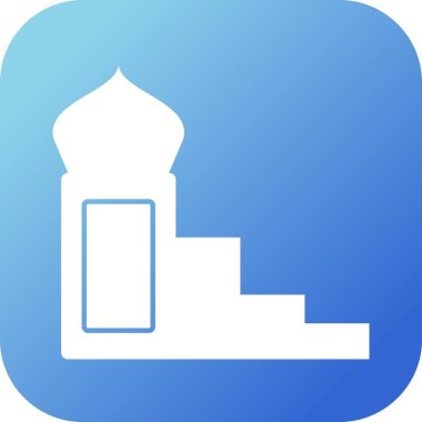 Güzel Mimbar Glyph Vektör Simgesi