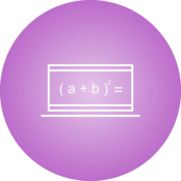 Belle ligne de formule en ligne Icône vectorielle — Image vectorielle