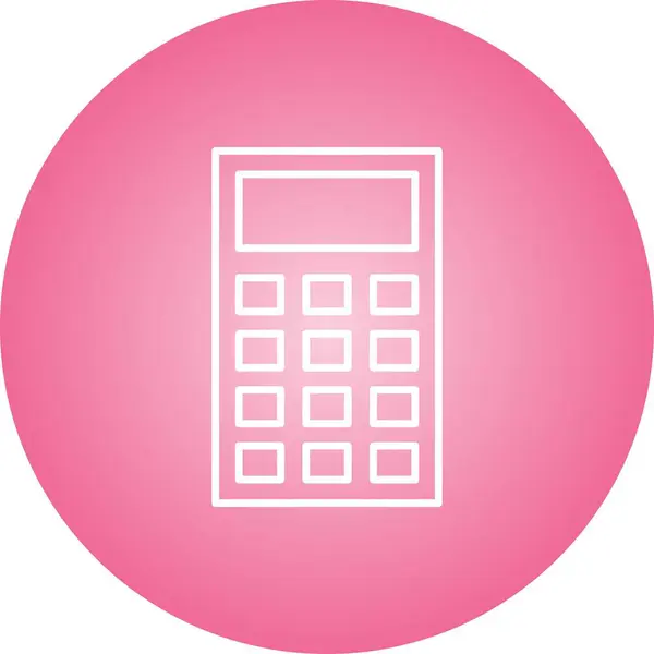 Beautiful Calculator Line Vector Icon — Stock Vector