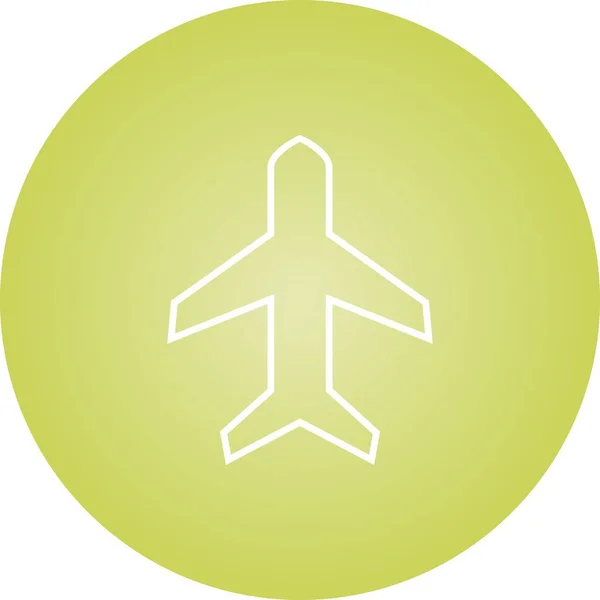 Beautifu Airplane mód Line Vector Icon — Stockový vektor