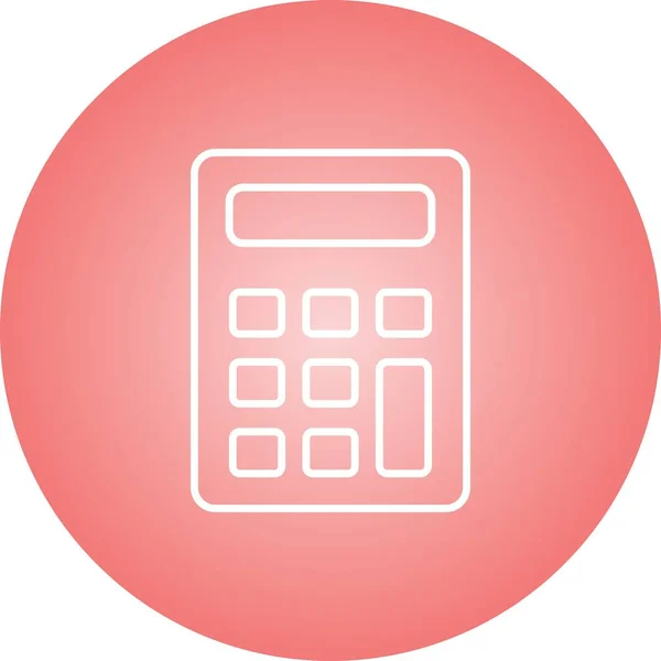 Beautiful Calculator Line Vector Icon — Stock Vector
