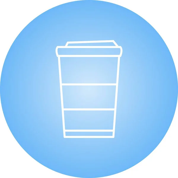 Vacker kaffemugg linje vektor ikon — Stock vektor