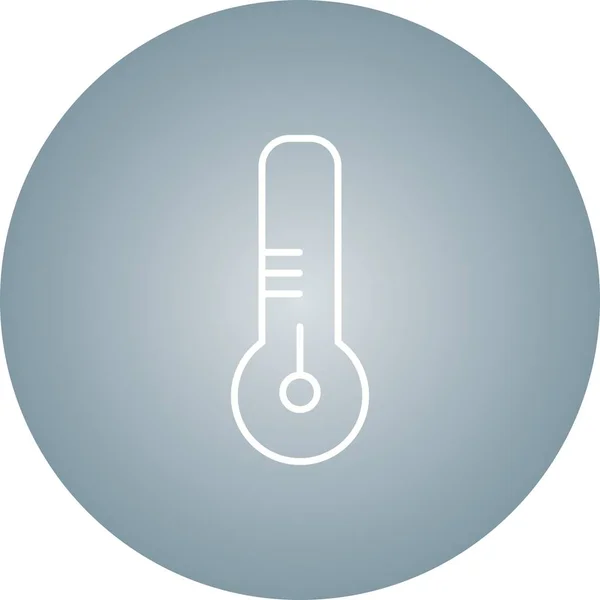 Hermosa línea de termómetro Vector icono — Vector de stock
