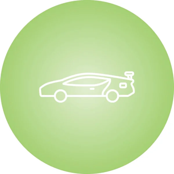 Beautiful Sports Car Line Vector Icon — Stock Vector