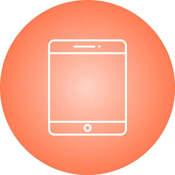 Belle icône vectorielle de ligne de tablette — Image vectorielle