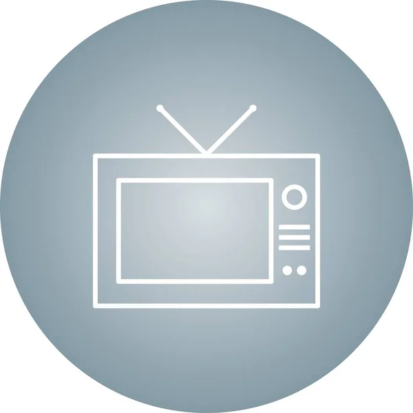 Piękna linia telewizyjna wektor ikona — Wektor stockowy