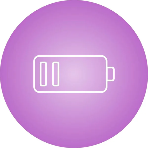 Beautiful Low Battery Line Vector Icon — Stock Vector