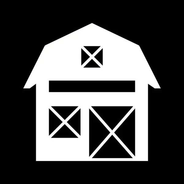 Beautiful Barn Glyph Vector Icon — Stock Vector