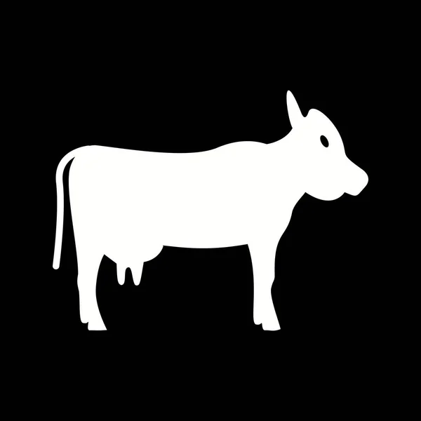 Векторная икона "Корова-глиф" — стоковый вектор