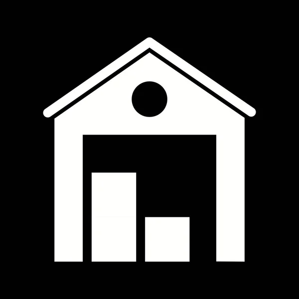 Belle icône vectorielle de glyphe d'entrepôt — Image vectorielle