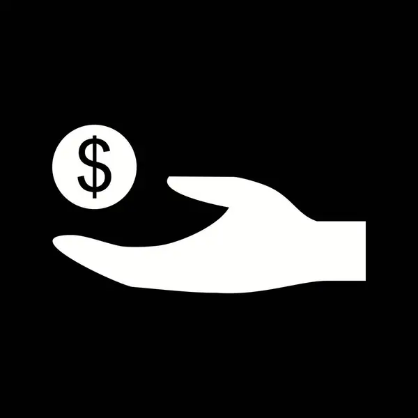 Beautiful Charity Glyph Vector Icon — Stock Vector