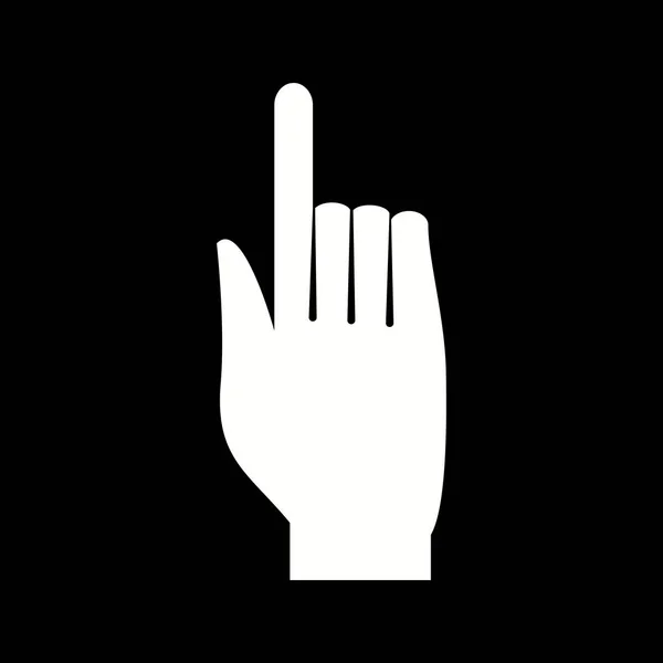 Beautiful Raised FingerGlyph Vector Icon — Stock Vector
