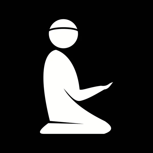 Векторная икона "Глиф молитвы" — стоковый вектор