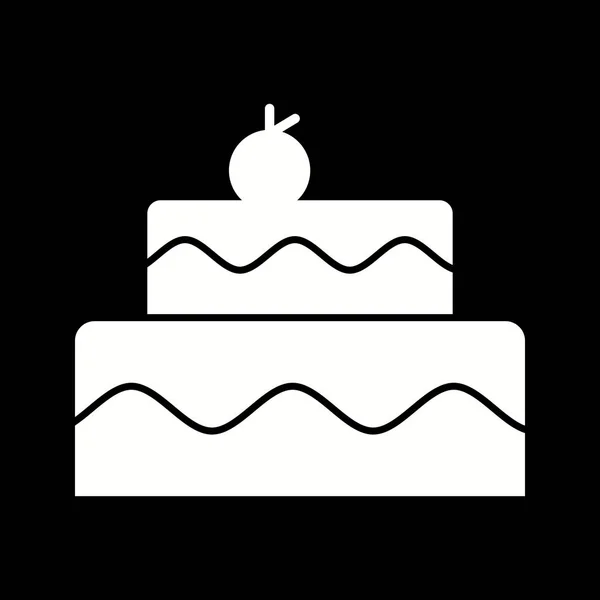 Belle icône vectorielle Glyphe gâteau — Image vectorielle