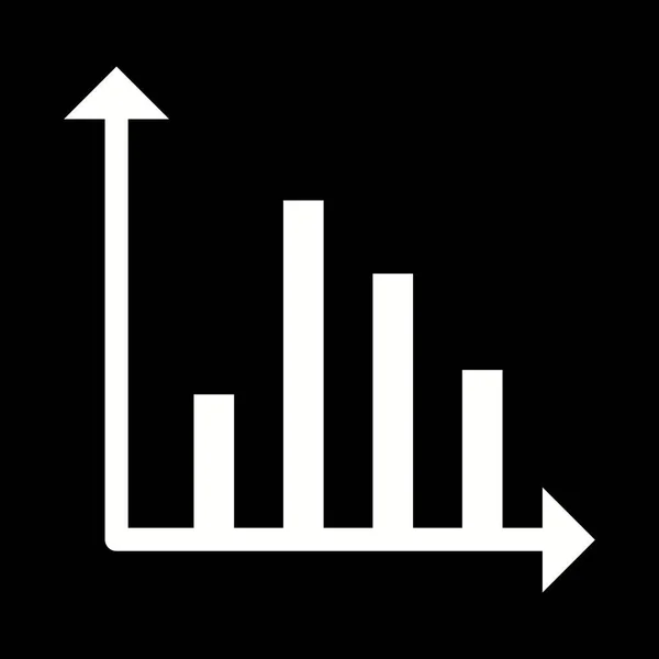 Hermosa estadística Glifo Vector icono — Vector de stock