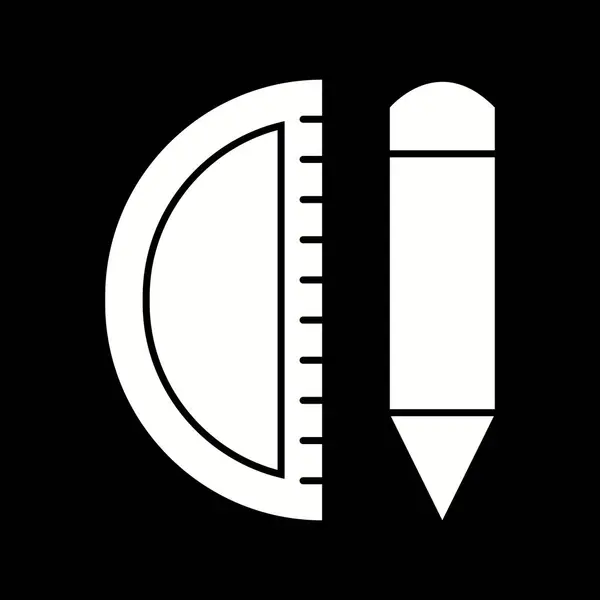 Schöne Geometrie-Werkzeuge Glyphen-Vektor-Symbol — Stockvektor