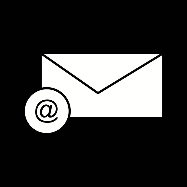 Piękny E mail Glyph wektor ikona — Wektor stockowy