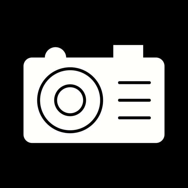 Piękna ikona wektora kamery Glyph — Wektor stockowy