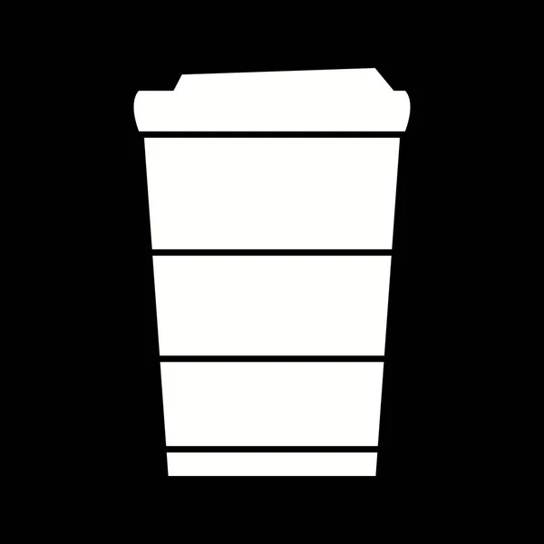 Beautiful Coffee Mug Glyph Vector Icon — Stock Vector