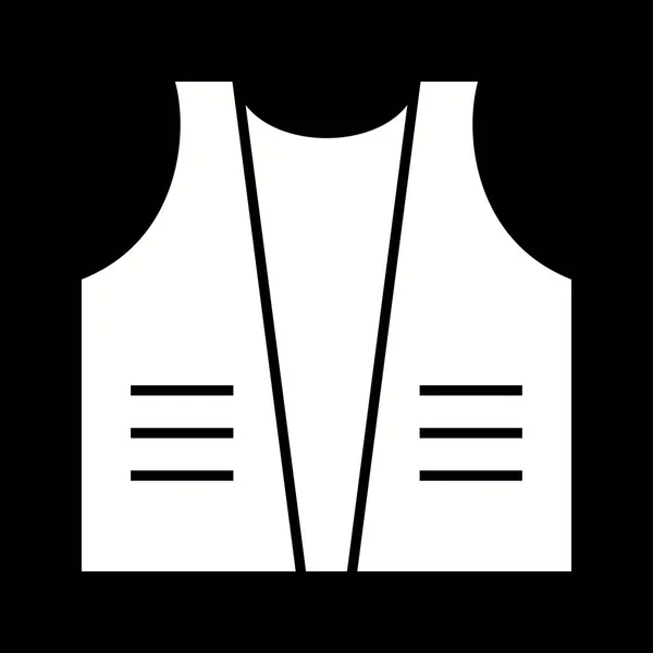 Piękna ikona Glyph Vector Jacket — Wektor stockowy