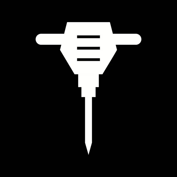 Hermoso glifo de taladro Vector icono — Archivo Imágenes Vectoriales