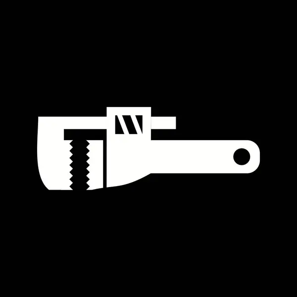 美丽的Wrench Glyph矢量图标 — 图库矢量图片