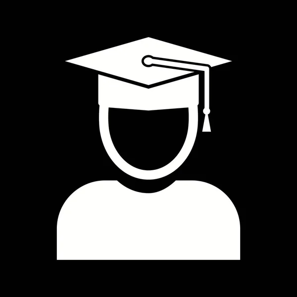 Vacker Graduate Glyph Vector Ikon — Stock vektor