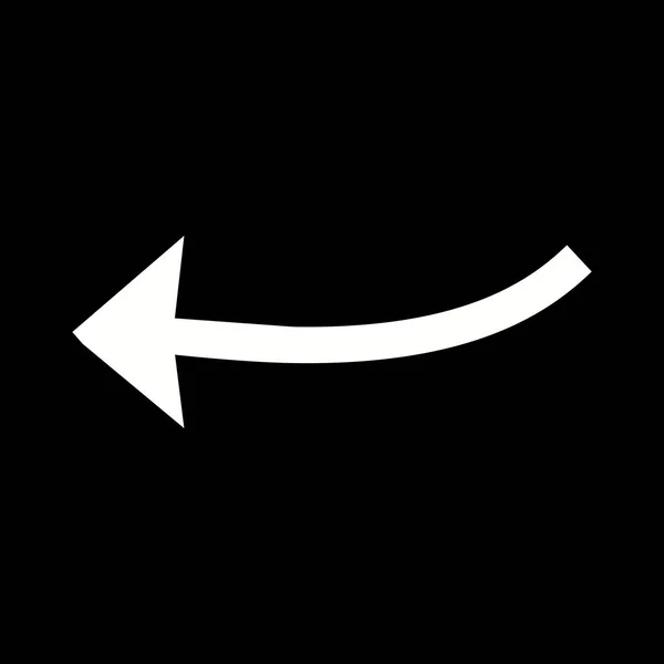 Beautiful Arrow Pointing Left Glyph Vector Icon — ストックベクタ