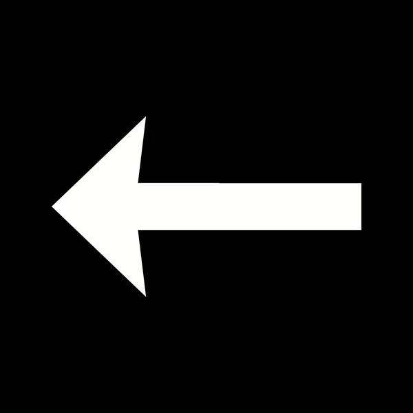 Belle flèche gauche Glyphe Icône vectorielle — Image vectorielle