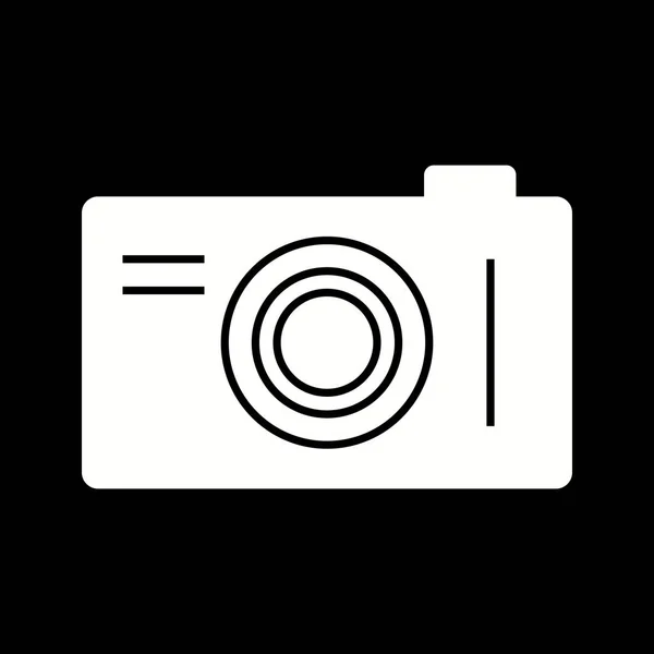 Bella macchina fotografica glyph vettoriale icona — Vettoriale Stock