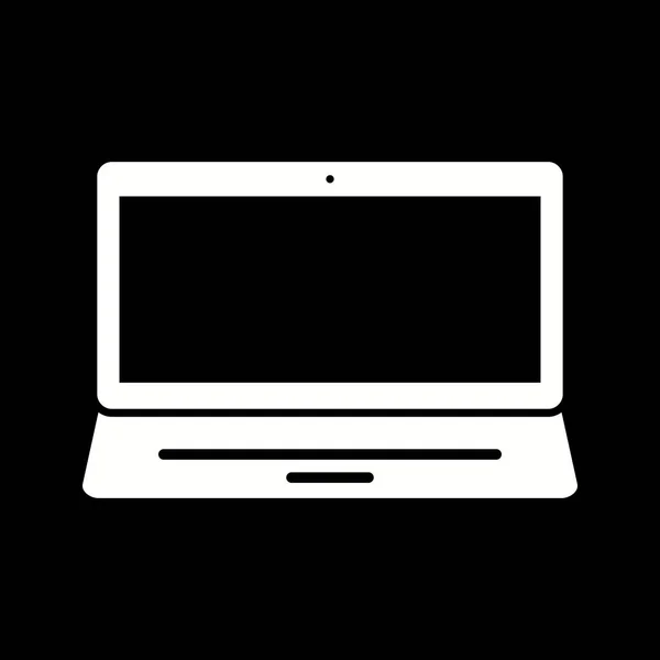 Hermosa Laptop Glyph Vector Icono — Archivo Imágenes Vectoriales