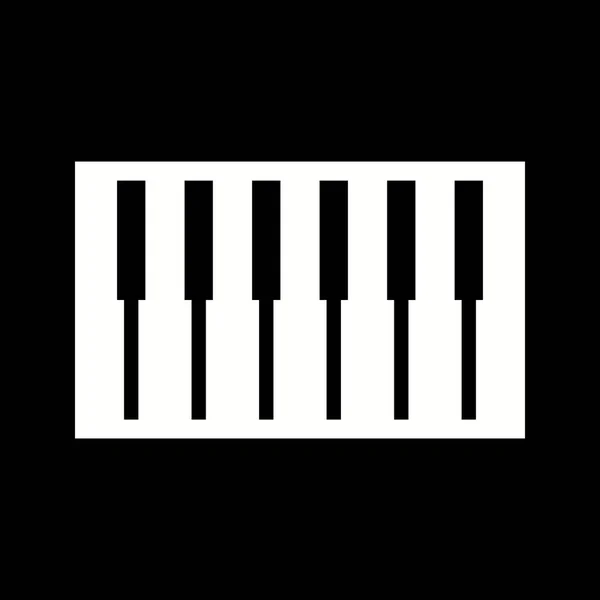 Bella pianoforte chiavi Glyph vettoriale icona — Vettoriale Stock