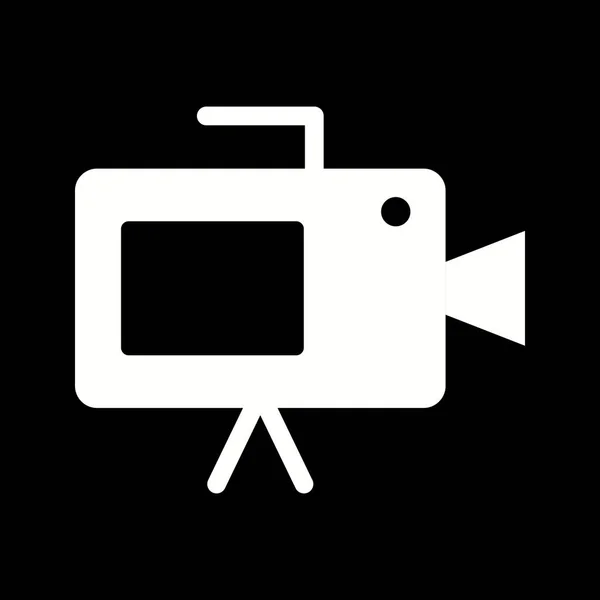 Beautiful Video Camera Glyph Vector Icon — Stock Vector