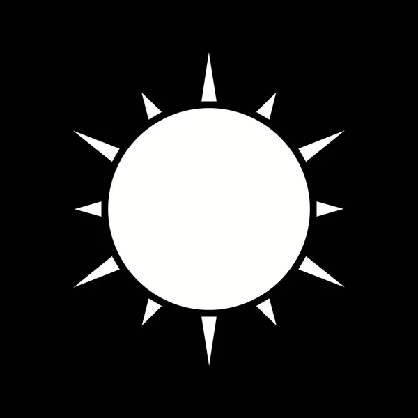 Vackra Sun Glyph Vector ikonen — Stock vektor