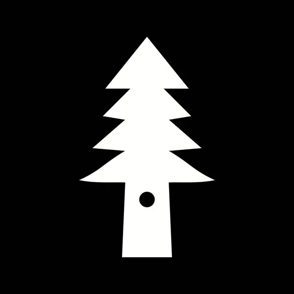 Gyönyörű fa Glyph vektor ikon — Stock Vector