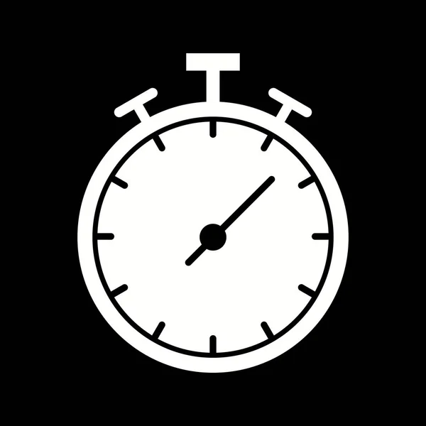 Schönes Uhr-Glyphen-Vektor-Symbol — Stockvektor