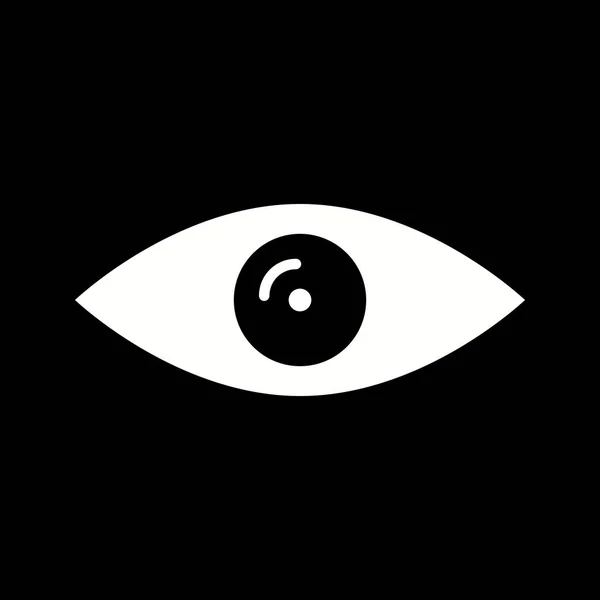 Beautiful Eye Glyph Vector Icon — Stock Vector