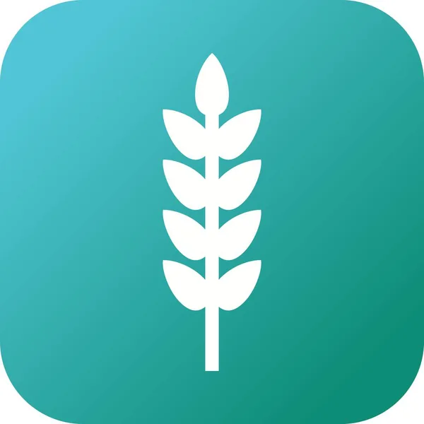 Beautiful Wheat Glyph Vector Icon — Stock Vector