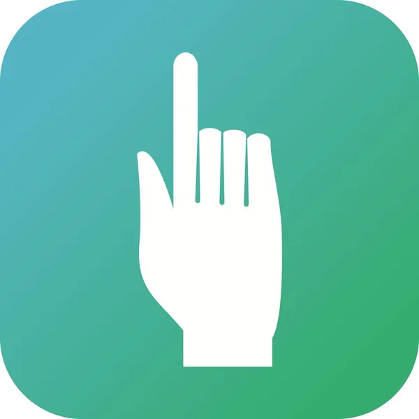 Hermoso levantado FingerGlyph Vector icono — Vector de stock