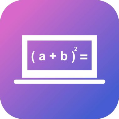 Güzel Çevrimiçi Formül Kabartma Vektörü Simgesi