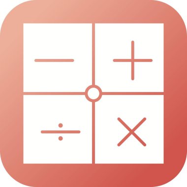 Güzel Hesap Makinesi Glyph Vektör Simgesi