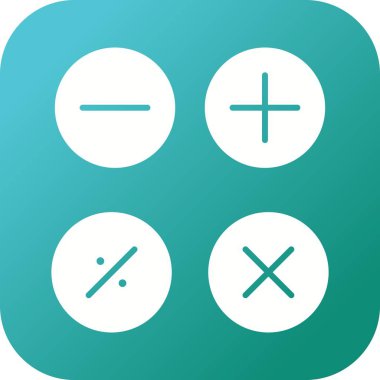 Güzel Matematik Sembolleri Kabartma Vektörü Simgesi