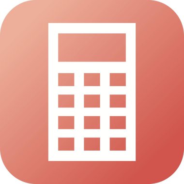 Güzel Hesap Makinesi Glyph Vektör Simgesi
